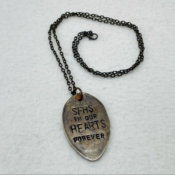 SFHS engraved personalized pendant necklace chain 24” cross retro rustic bronze - Picture 1 of 10